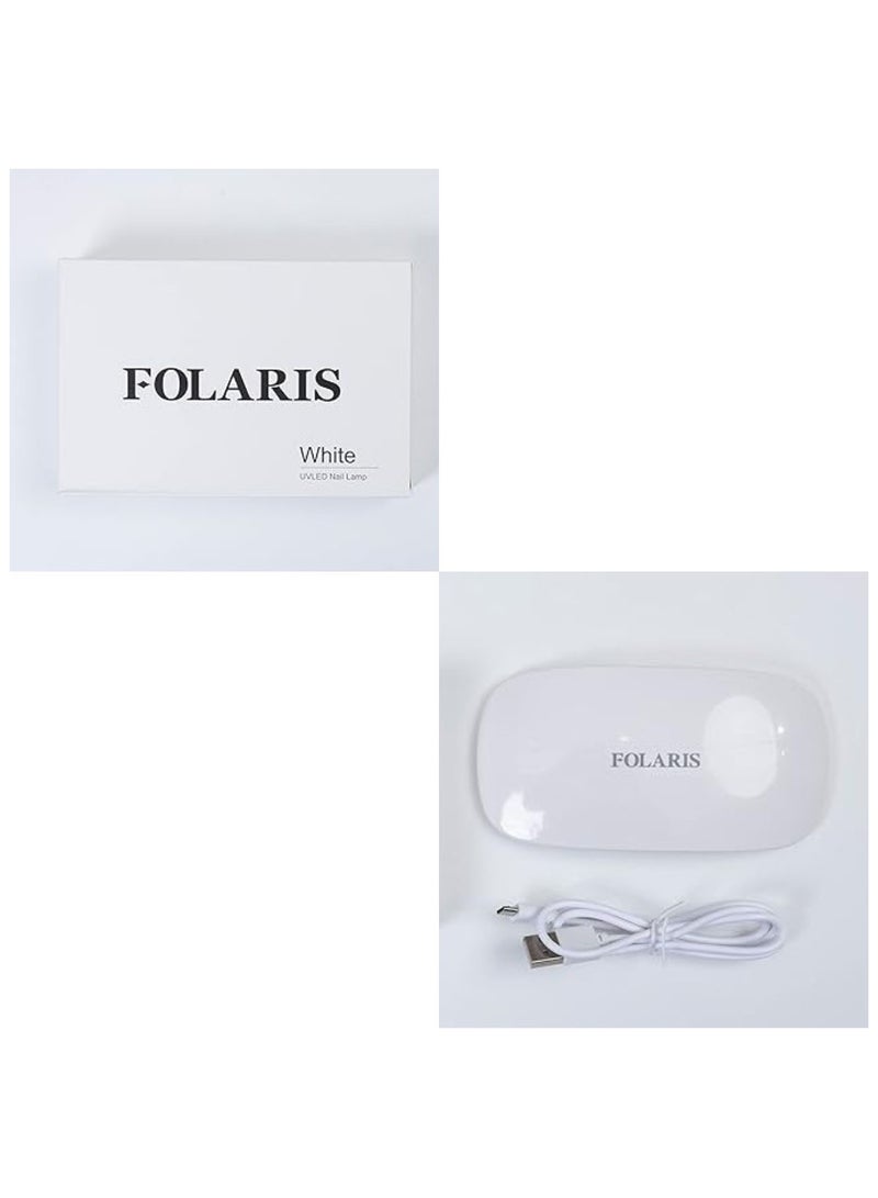 FOLARIS Mini UV LED Nail Lamp for Gel Polish, Portable Lightweight Quick-Dry Nail Curing Light for Manicure & Pedicure, USB Powered, Fits Purse Bag Pocket, Travel-Friendly (White)  - Image 4