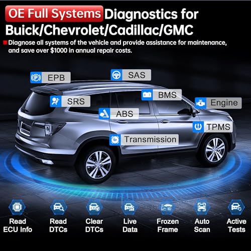XTOOL IP500 for GM OBD2 Scanner, Full Systems Bi-Directional Scan Tool for Buick/Chevrolet/Cadillac/GMC with All Reset Services, Full OBD2 Function, Multi-in-One Live Data Graph, Lifetime Free Update - Image 5
