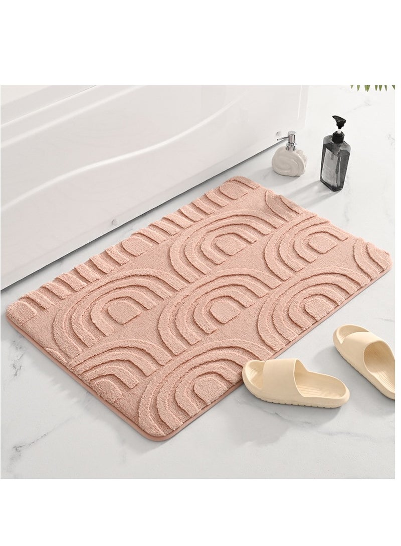 Bluejw 1-Piece Size Is 50x80 Cm Thickened Memory Cotton Entrance Mat Bathroom Anti-Skid Mat Bathroom Entrance Kitchen Water Absorbing Household Floor Mat - Image 1