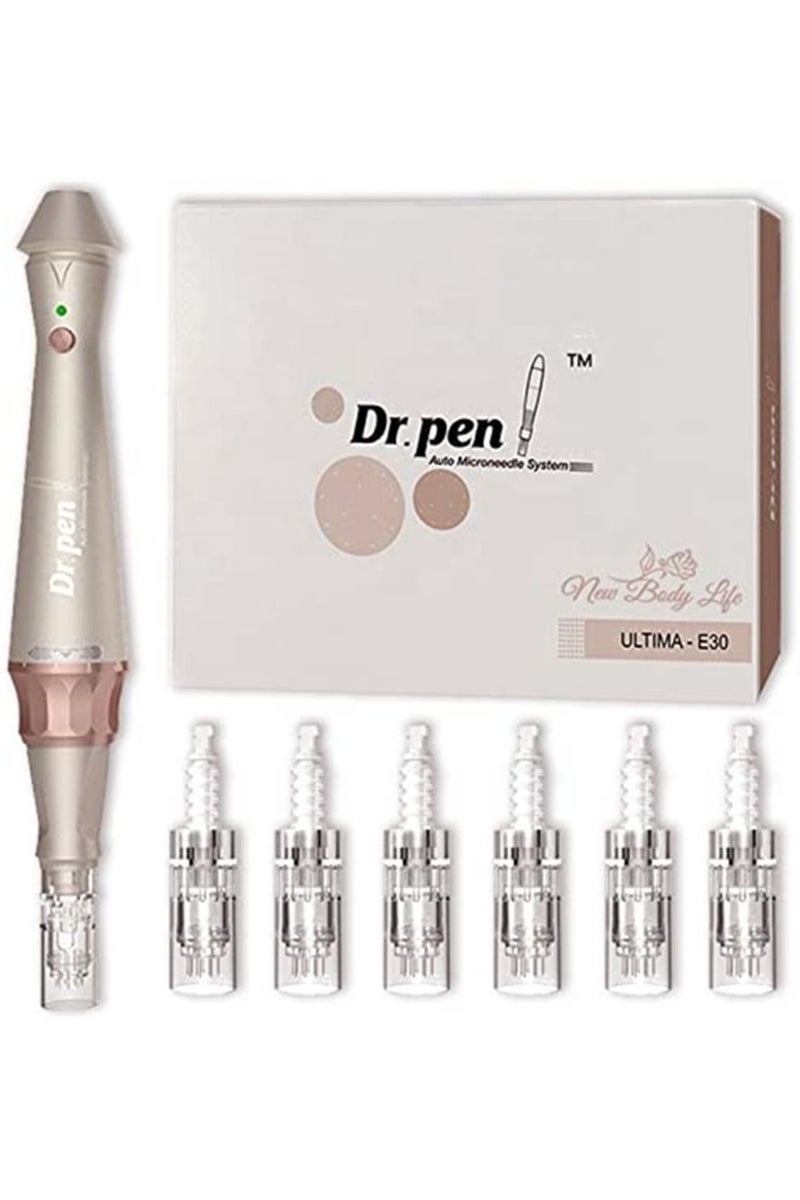 Dr pen Dr. Pen Ultima E30 Microneedling Pen - Electric Derma Stamp - Amazing Skin Pen for Face - 6 Cartridges - Image 1