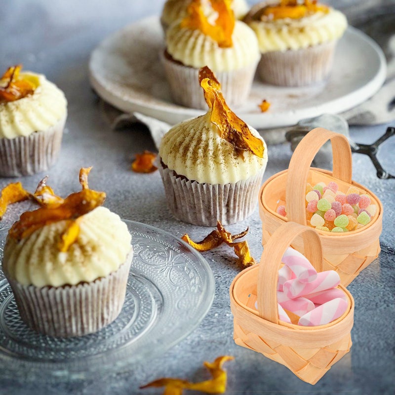 20Pcs Small Candy Baskets Mini Woven Baskets Chocolate Wrapping Baskets - Image 4