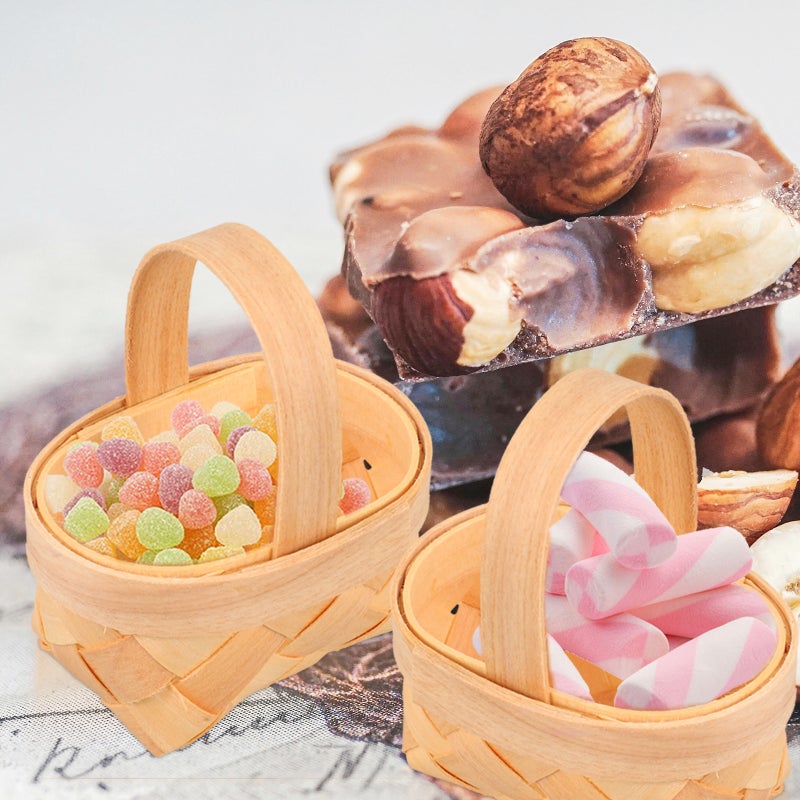 20Pcs Small Candy Baskets Mini Woven Baskets Chocolate Wrapping Baskets - Image 3