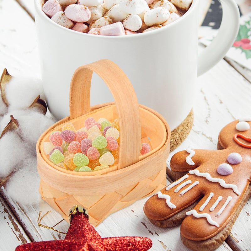 20Pcs Small Candy Baskets Mini Woven Baskets Chocolate Wrapping Baskets - Image 5