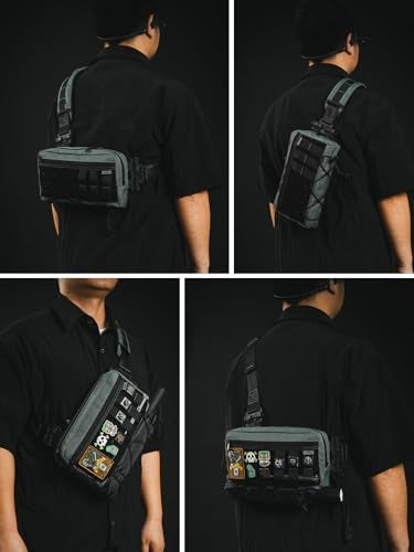 TACTICAL_GEEK Crossbody Shoulder Bag Multipurpose Daypack Chest Backpack Casual Sling Bag for Men Women L3CGrey - Image 3