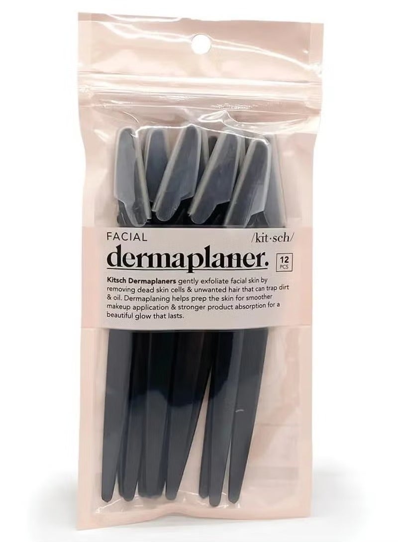 Kitsch Pro Dermaplaning Tool Set, Facial Hair Removal for Women, Eyebrow Razor and Face Razor for Women, 12 Pack