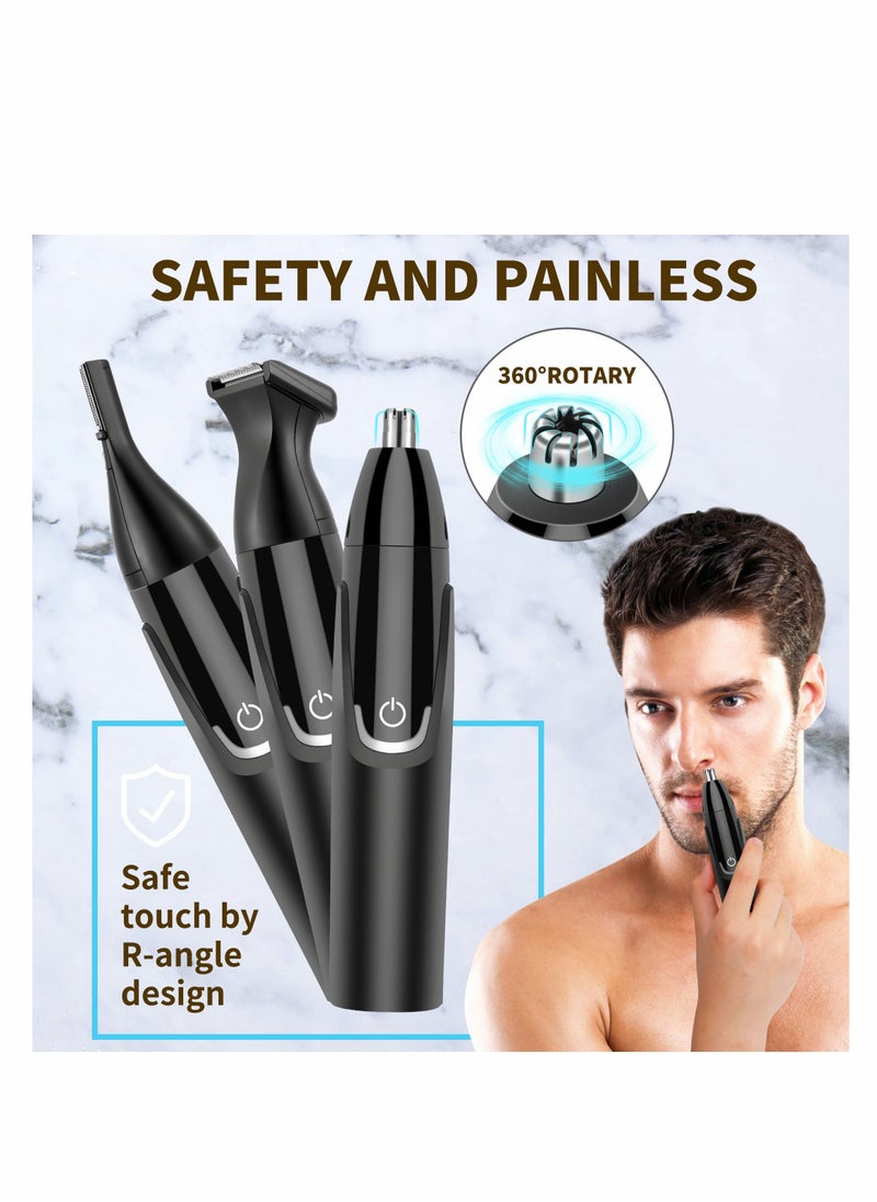 SYOSI - Rechargeable Nose Trimmer for Men and Women Ear and Nose Hair Trimmer Professional Painless Eyebrow & Facial Hair Trimmer Nasal Hair Clippers Waterproof Dual Edge Blades Easy Cleansing - Image 1