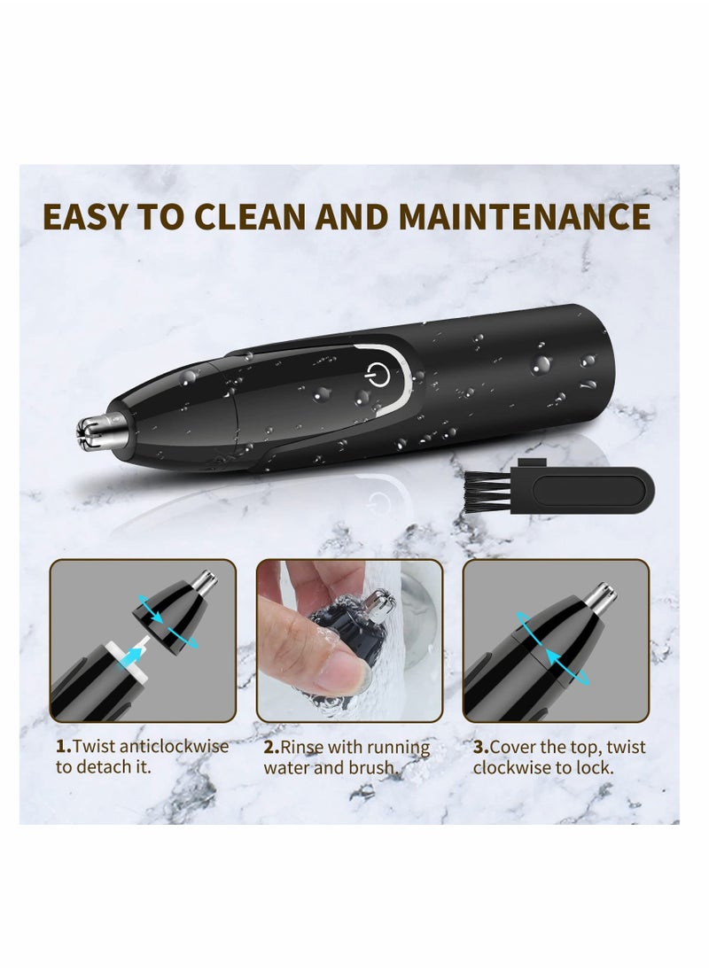 SYOSI - Rechargeable Nose Trimmer for Men and Women Ear and Nose Hair Trimmer Professional Painless Eyebrow & Facial Hair Trimmer Nasal Hair Clippers Waterproof Dual Edge Blades Easy Cleansing - Image 1