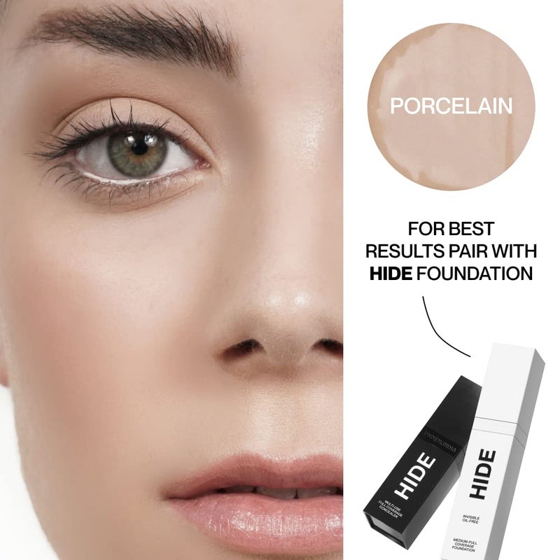 HIDE PREMIUM Liquid Foundation, Multi-Use Waterproof Foundation, Medium/Full Coverage Foundation, Shades for All Skin Types (See Shade Finder), Porcelain, 1 fl oz - Image 5