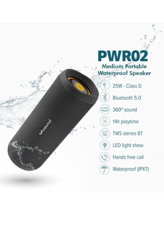 ART SOUND Waterproof Portable Bluetooth Speaker Powerful Sound and Deep Bass 14h Play Time Safe USB-C Charging Protection Medium  - Image 5