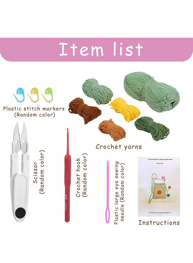 GIFT Crochet Kit for Beginners Phone Bag Beginners Crochet Kit, Crochet Craft Starters Kits for Adults with Easy Step-by-Step Video Tutorials - Image 2