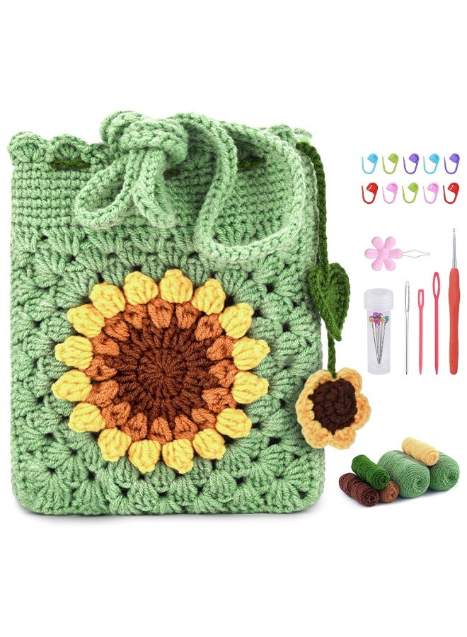 GIFT Crochet Kit for Beginners Phone Bag Beginners Crochet Kit, Crochet Craft Starters Kits for Adults with Easy Step-by-Step Video Tutorials - Image 1