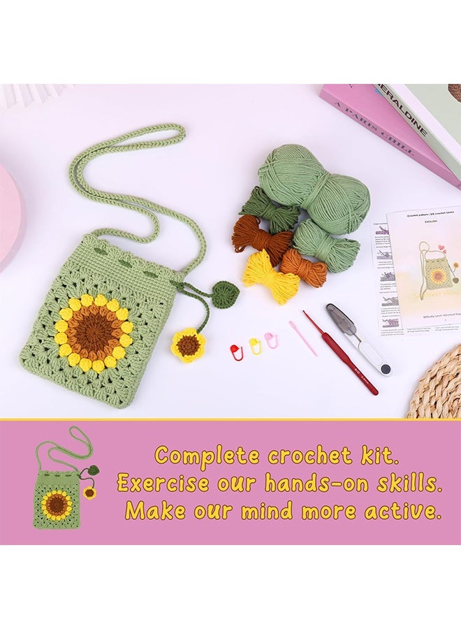 GIFT Crochet Kit for Beginners Phone Bag Beginners Crochet Kit, Crochet Craft Starters Kits for Adults with Easy Step-by-Step Video Tutorials - Image 4