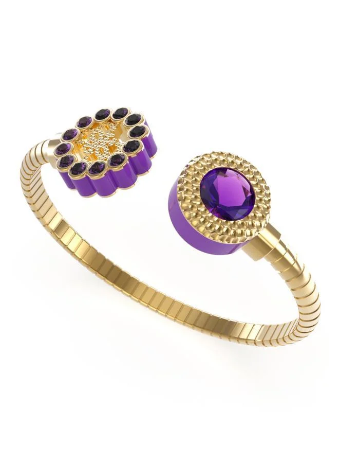 GUESS Amethyst CZ Flexi Ring