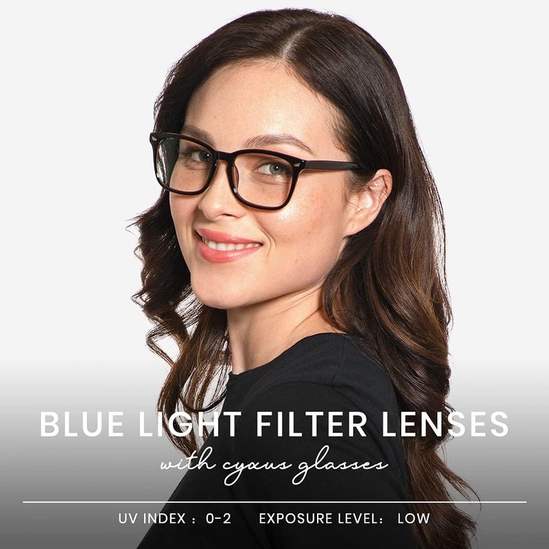 Cyxus Blue Light Glasses for Men Women Reduce Eye Strain UV Blocking for Computer Screen 8082 - Image 3