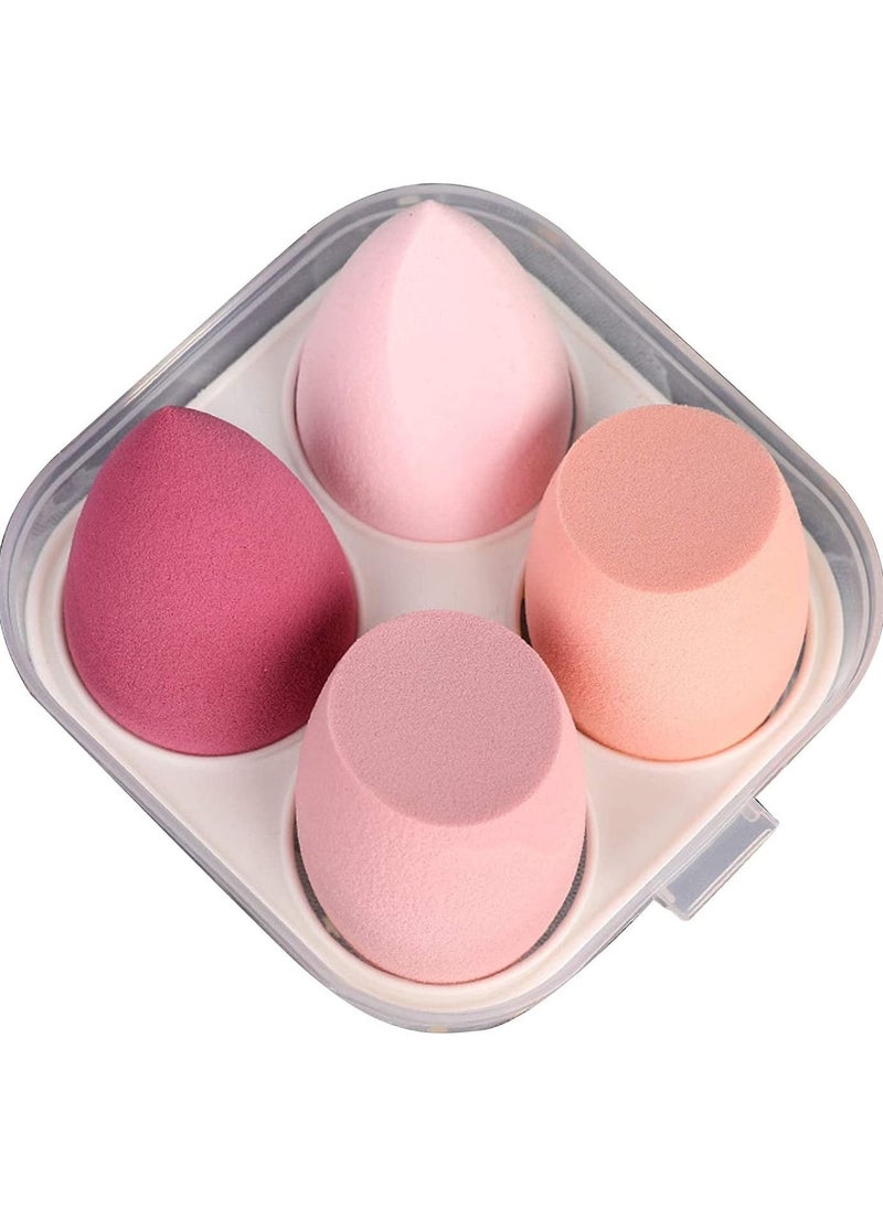 ORiTi 4-Piece Makeup Sponge Blender for Liquid and Cream Beauty Pink  - Image 1