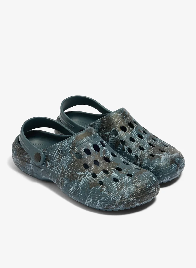 Matalan Blue Printed Clogs