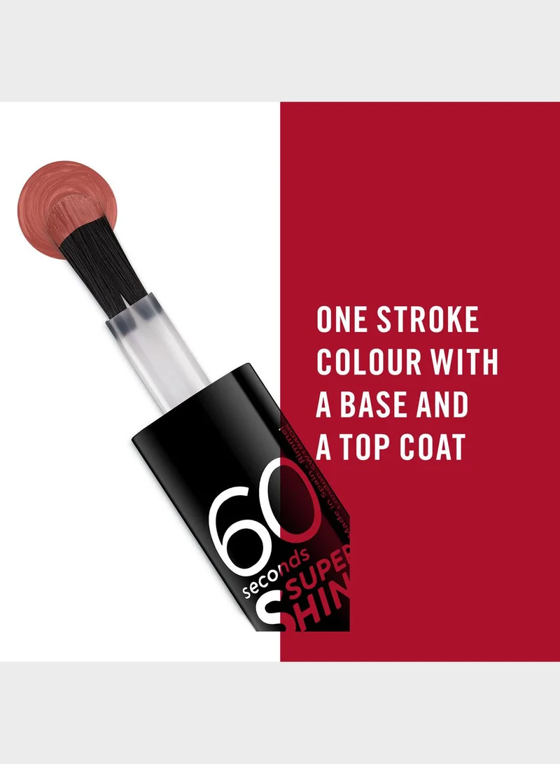 RIMMEL LONDON Rimmel 60 Seconds Super Shine Nail Polish – 707 – Tan-A-Cotta, 8ml