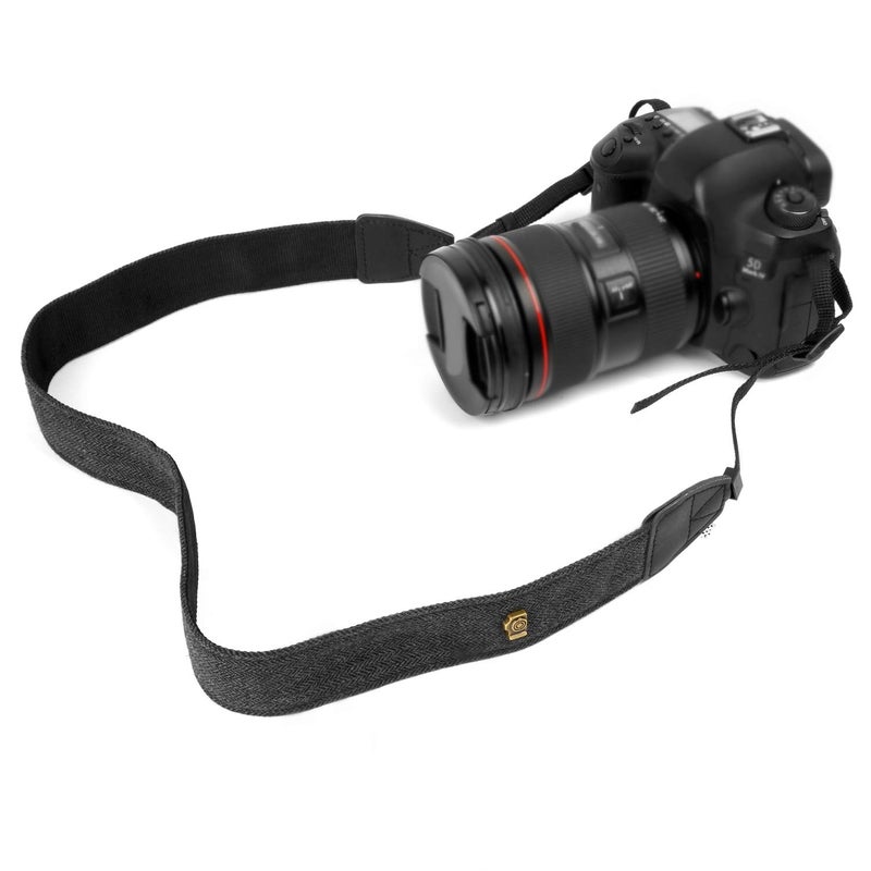 Wanby حزام كاميرا WANBY أسود قماش للرقبة والكتف مع مشابك إطلاق سريعة لكاميرات DSLR وSLR - Image 4