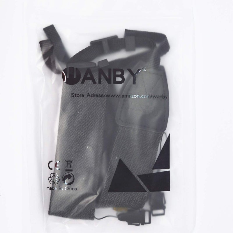 Wanby حزام كاميرا WANBY أسود قماش للرقبة والكتف مع مشابك إطلاق سريعة لكاميرات DSLR وSLR - Image 2