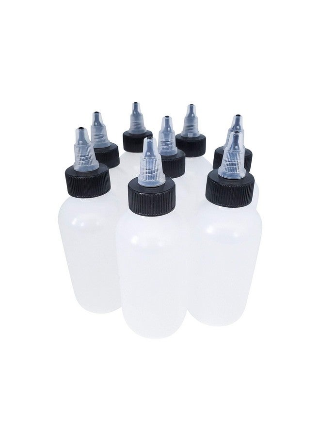 Kelkaa 4Oz Boston Round Ldpe Plastic Squeeze Bottles With Black And Natural Twist Dispensing Caps, Multi-Purpose Empty Refillable Bottles, Easy To Squeeze Containers (Pack Of 8) - Image 3