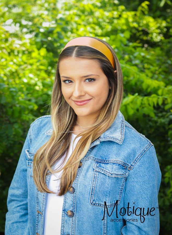 موتيك أكسيسوريز طوق رأس من الساتان النحاسي بعرض 2 بوصة من موتيك أكسسواريز - Image 3