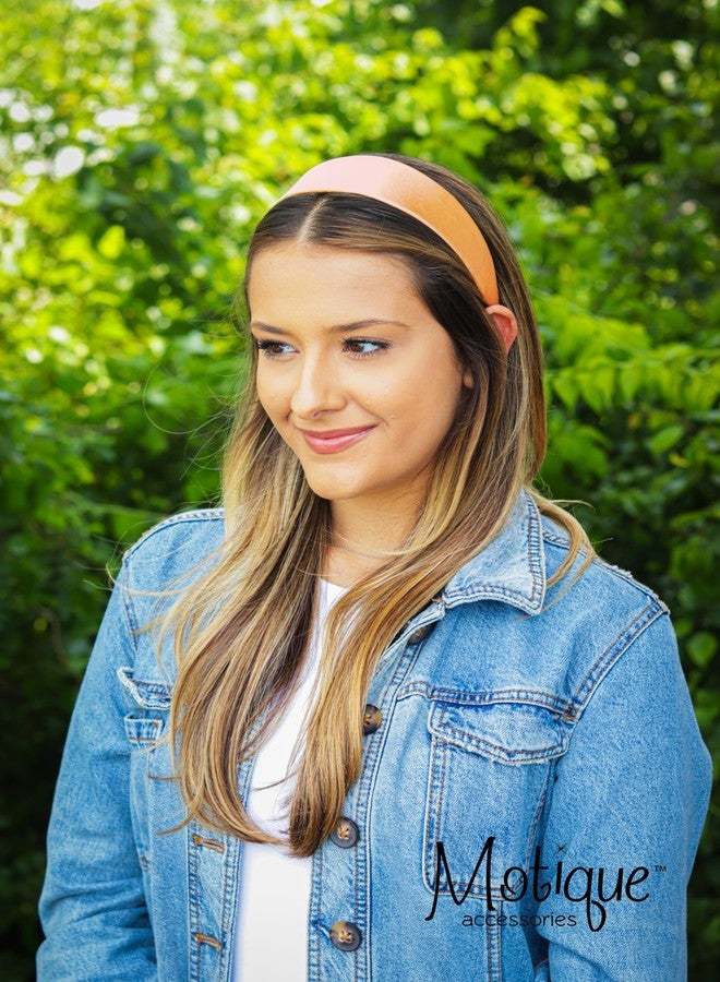 موتيك أكسيسوريز طوق رأس من الساتان النحاسي بعرض 2 بوصة من موتيك أكسسواريز - Image 2