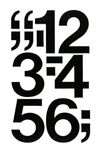 Chartpak Self-Adhesive Vinyl Numbers, 3 Inches High, Black, 10 per Pack (01170) - Image 2