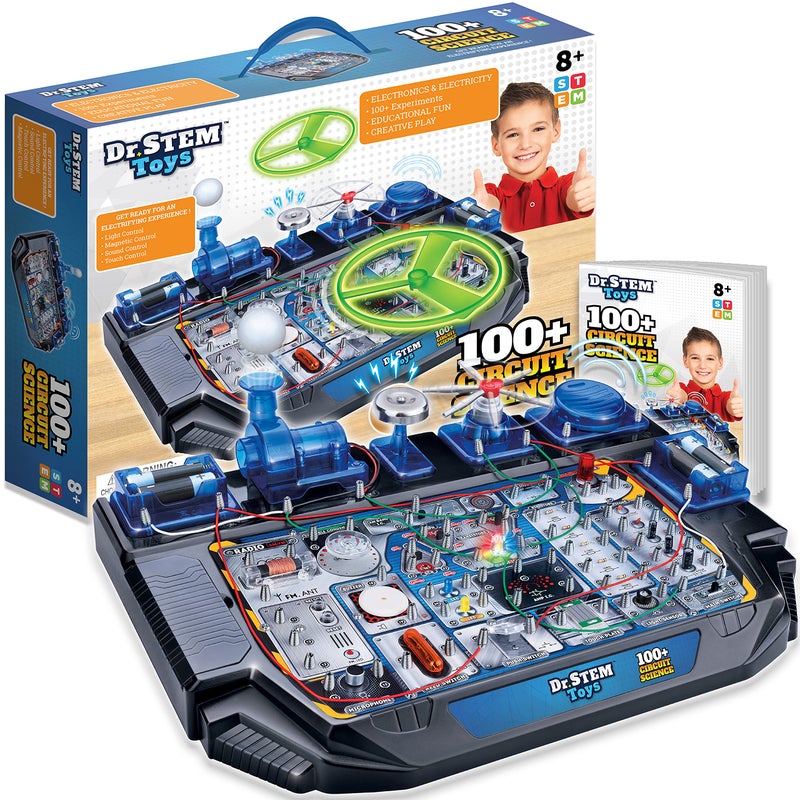 Dr. STEM Toys مجموعة ألعاب دكتور ستيم للدوائر الكهربائية تشمل أكثر من 100 تجربة كهربائية مع أضواء وأصوات وحركة للأولاد والبنات من عمر 8 سنوات - Image 3