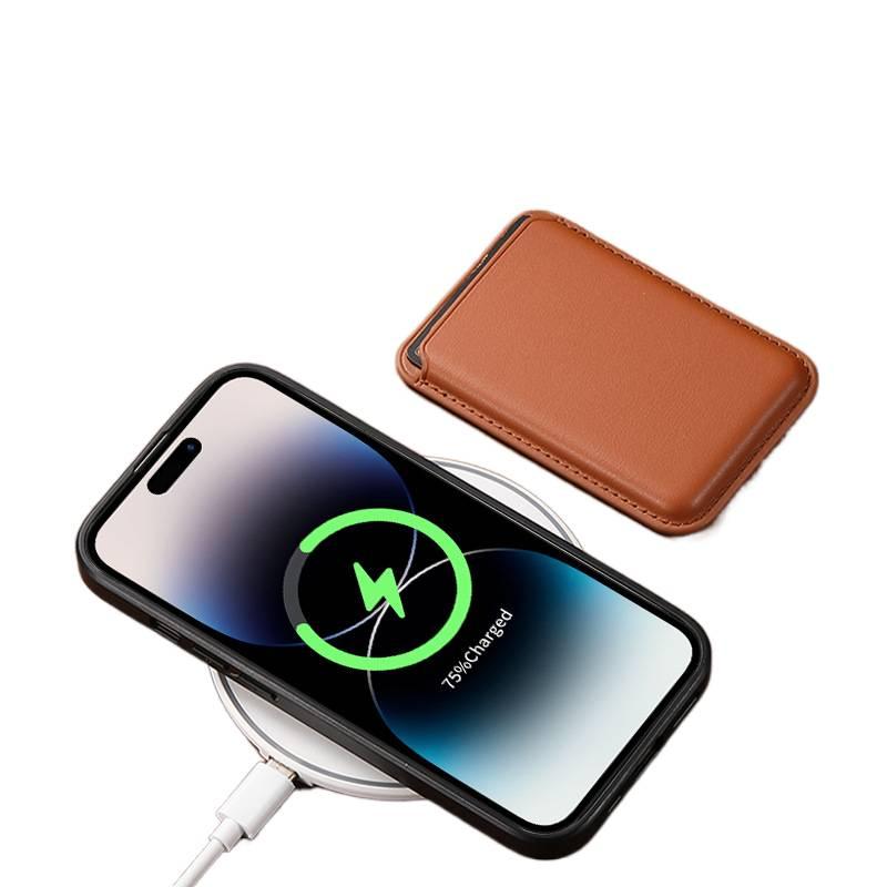 غطاء MagSafe بملمس جلد لـ iPhone 13 مع حامل بطاقات وحماية من السقوط مع مقاوم للصدمات مع مغناطيس قوي مع مقاوم للخدش باللون أسود مغناطيسي - ModaStar - Image 4