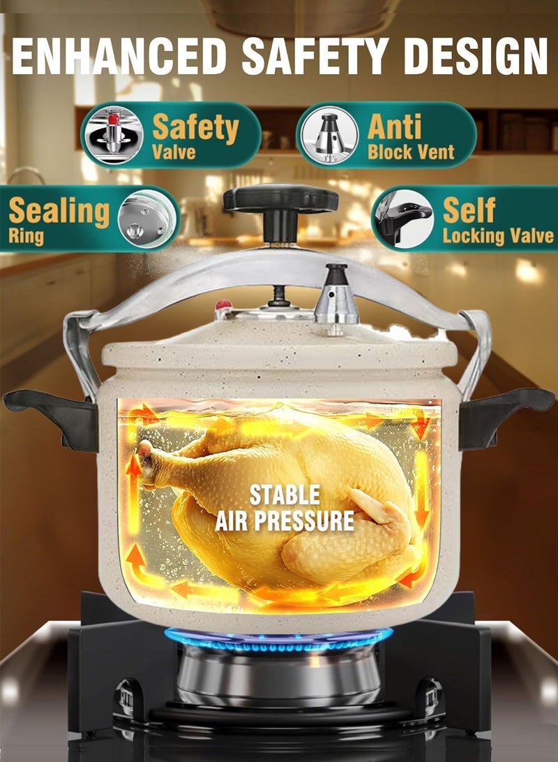 TORNADO 5Liters 5L White Pressure Cooker | Granite Coating for Easy Cleaning, Reinforced Aluminum Alloy Design, Energy-Saving Fast Cooking Solution for Small Families white - Image 2