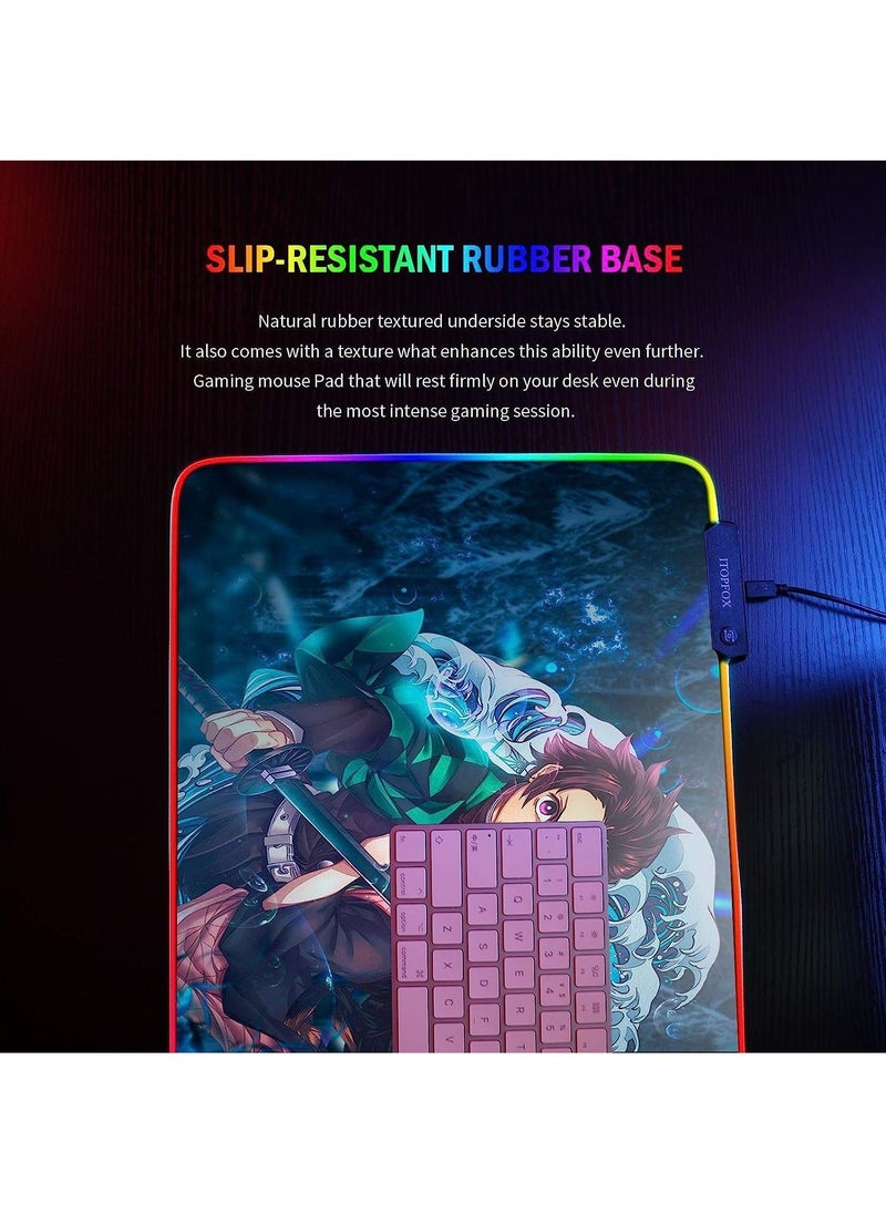 RGB Gaming Mouse Pads Anime Mouse Pad Luminous Color Computer Keyboard Mat Non-Slip Rubber Base Mouse Mat-30*80cm - pzsku/ZD8CE0C27AA66D709062AZ/45/_/1687603795/4121e656-daab-4306-ab8a-b0c8aa21cfd2
