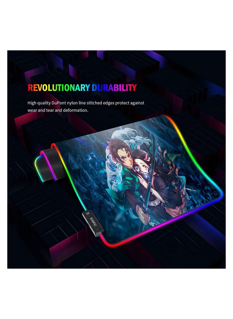 RGB Gaming Mouse Pads Anime Mouse Pad Luminous Color Computer Keyboard Mat Non-Slip Rubber Base Mouse Mat-30*80cm - pzsku/ZD8CE0C27AA66D709062AZ/45/_/1687603795/f0d1d1c8-45fc-4aae-b4d8-015de19ed884