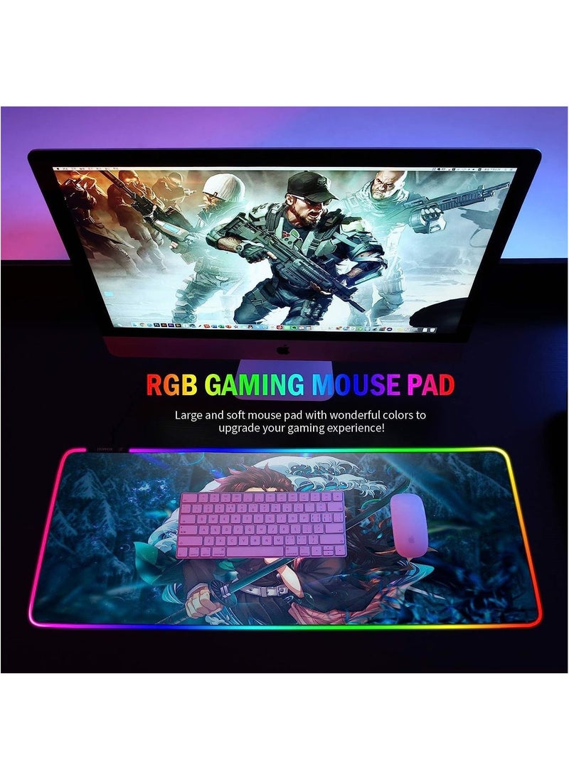 RGB Gaming Mouse Pads Anime Mouse Pad Luminous Color Computer Keyboard Mat Non-Slip Rubber Base Mouse Mat-30*80cm - pzsku/ZD8CE0C27AA66D709062AZ/45/_/1687603807/9a5e677d-14ab-4ed7-87ab-cf07b06d74fe