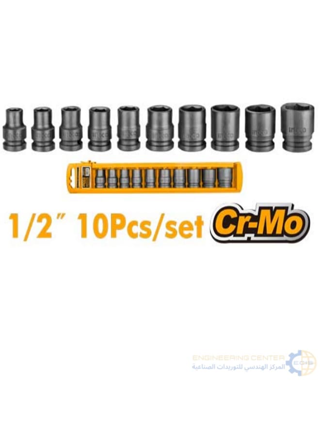 INGCO INGCO 2/1" 10-24mm Impact Socket Set 10pcs