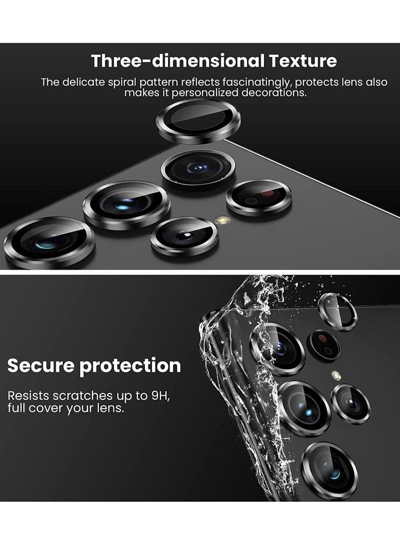 Waldic Camera Lens Glass Protector With Ring For Samsung Galaxy S22 Ultra - Black - Image 4