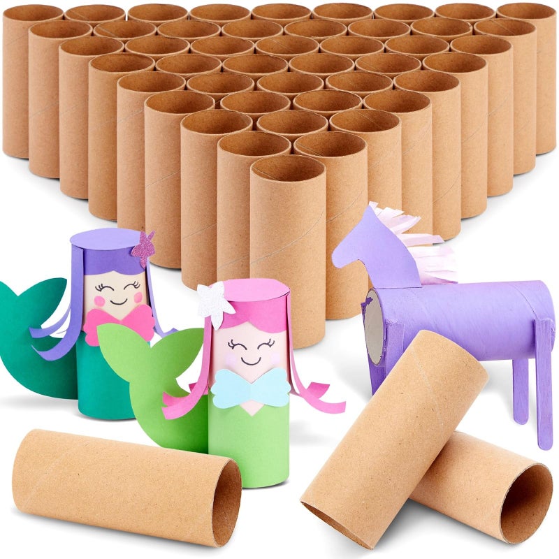 Bright Creations Toilet Paper Rolls for Crafts 16 x 4 In Brown Pack of 48 Cardboard Tubes Craft Tubes for DIY Projects Classroom Activities Scrapbooking