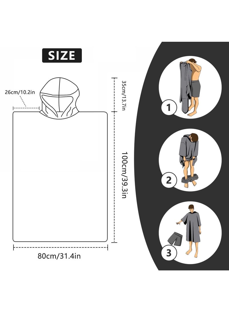 general 80*100*35cm Quick Dry Cape Cape Easy Change Bathrobe - Image 4