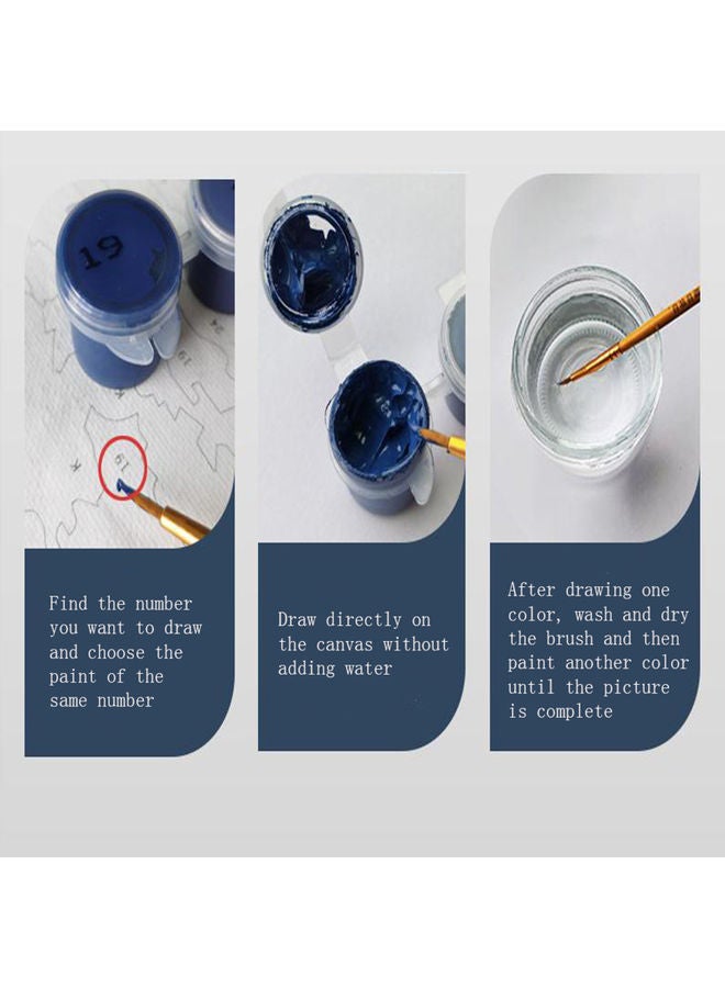Painting by Numbers For Adults Beginners Canvas Oil DIY Paint by Numbers Kit Multicolour 50.00*5.00*5.00cm - Image 4