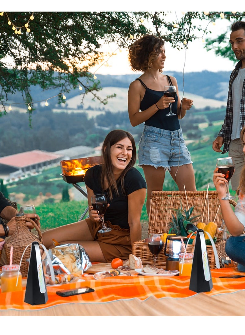 SOLARAE Outdoor Dining Fly Repellent Fan - Keep Flies and Bugs Away from Food at Picnics and Tables (1 Piece, Black) - Effective Fly and Mosquito Repeller for Enjoyable Outdoor Experiences. - Image 5