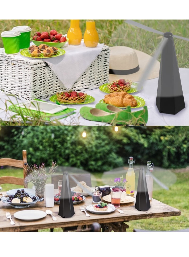 SOLARAE Outdoor Dining Fly Repellent Fan - Keep Flies and Bugs Away from Food at Picnics and Tables (1 Piece, Black) - Effective Fly and Mosquito Repeller for Enjoyable Outdoor Experiences. - Image 3