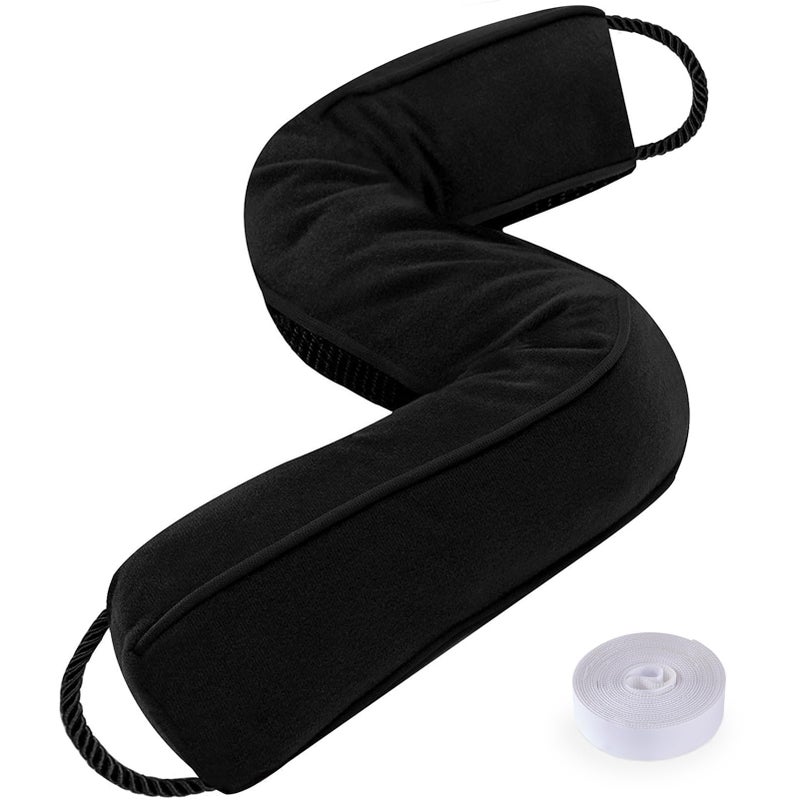 Sunolga Door Draft Stopper Blocks Hot and Cold Air with Removable Washable Cover for Bottom of Door, All-Season Seal Strip for Noise, Dust, Door Sweep for Gaps Up to 3", Home Essentials, 48", Black - Image 1