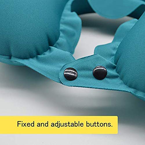 MSA MSA Portable Push Type Automatic Inflatable UShaped Pillow Neck Rest Travel Press Button Neck Pillow for Outdoor Travelling Multicolour  - Image 3