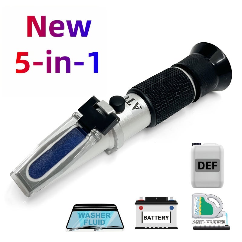 Urea 5 In 1 Refractometer Measures DEF Concentration Windshield Fluid Freezing Point Antifreeze - Image 1