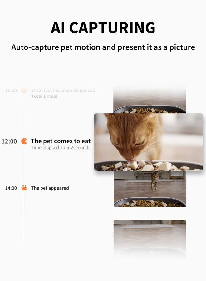 PETKIT Yumshare Gemini Automatic Cat Feeder wirth CAMERA and 2-WAY AUDIO, App Control, WiFi Enabled 2.4G, Smart Pet Feeder for Cats and Dogs, Food Dispenser with Portion Control and Voice Recorder - Image 3
