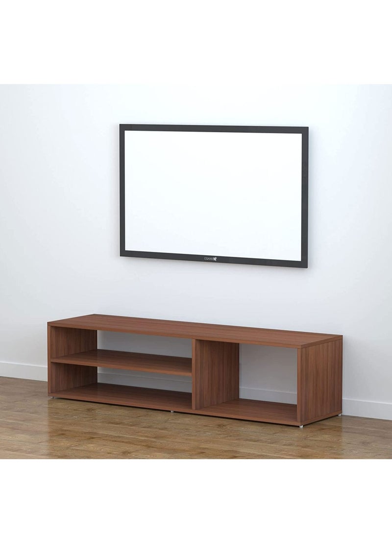 TV unit modern design with 1 side cabinets and 2 storage racks - 130cm - Brown - pzsku/ZD8CE73414F426292B27FZ/45/_/1677658605/7f115d61-40c8-46f3-a260-9aa633cbced9