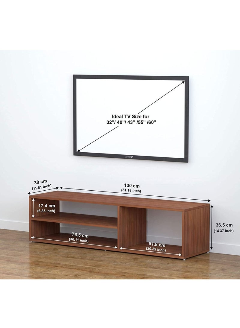 TV unit modern design with 1 side cabinets and 2 storage racks - 130cm - Brown - pzsku/ZD8CE73414F426292B27FZ/45/_/1677658606/24755f37-813a-4b23-99d7-4ad0fad829a8