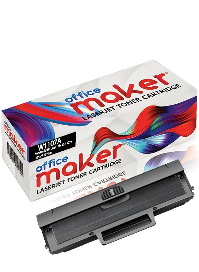 Office Maker Office Maker  W1107A 107A Compatible Toner Cartridge for HP 107A 1072 107W MFP 1352 135W 137NW Printers  - Image 1