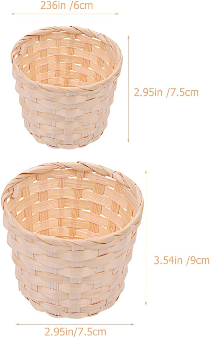 12pcs Woven Storage Baskets Set, Large and Small Multi-use Organizers for Room and Home, Sturdy Portable Bins, Fruits, and Household Items - Image 2
