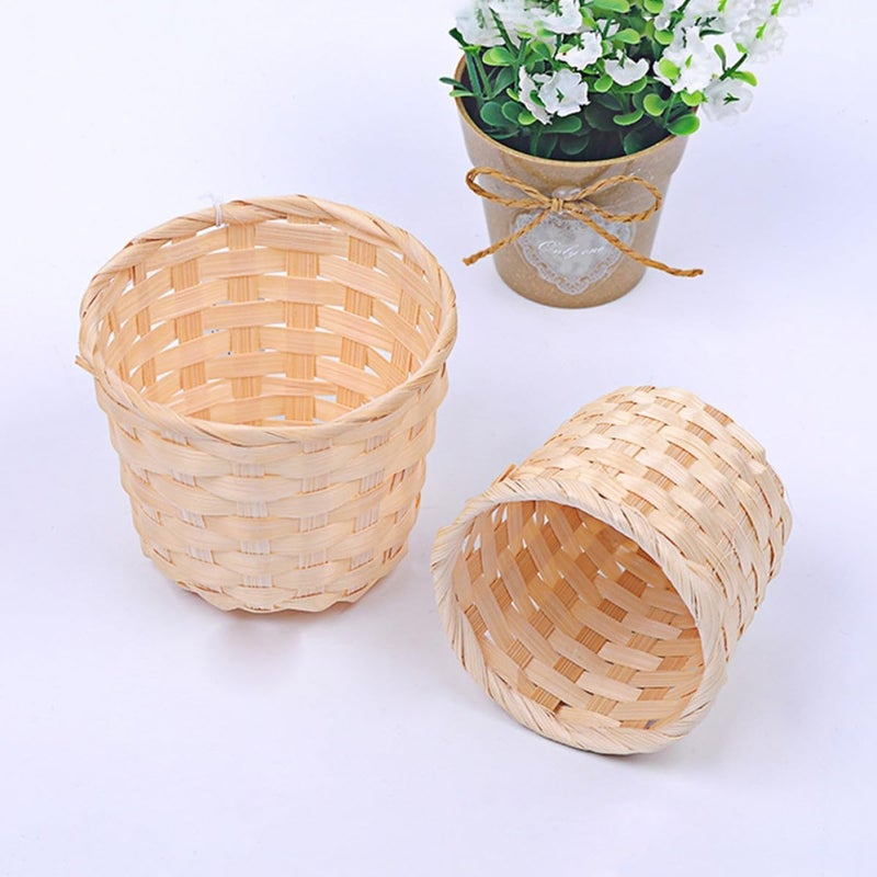 12pcs Woven Storage Baskets Set, Large and Small Multi-use Organizers for Room and Home, Sturdy Portable Bins, Fruits, and Household Items - Image 5