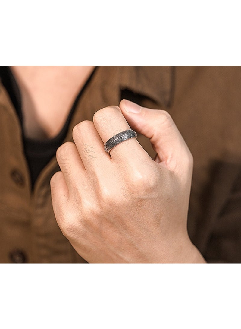 LATEEN S925 Sterling Plating Silver  Women Ring Men Ring  Size Adjustable - Image 2